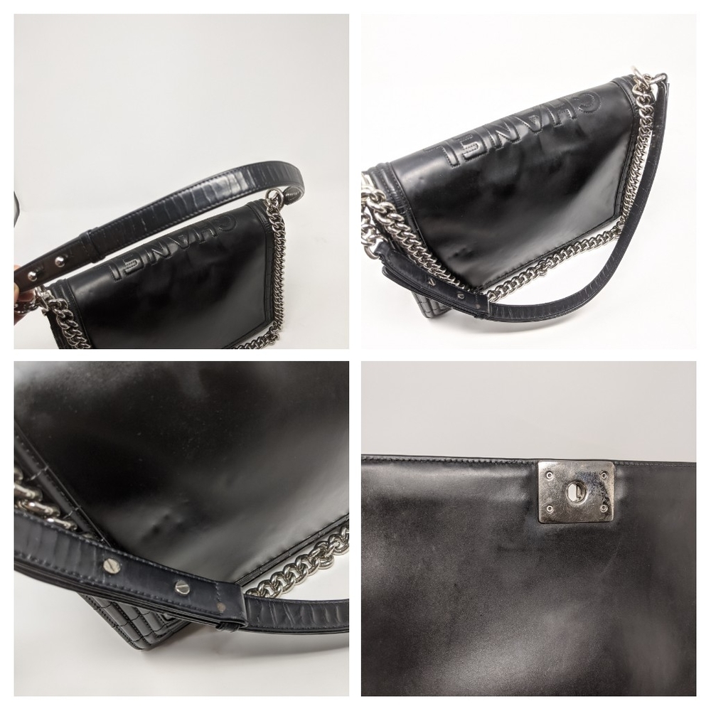 πHPπCHANEL Boy Black Flap Reverso Calfskin Bag - Picture 4 of 16